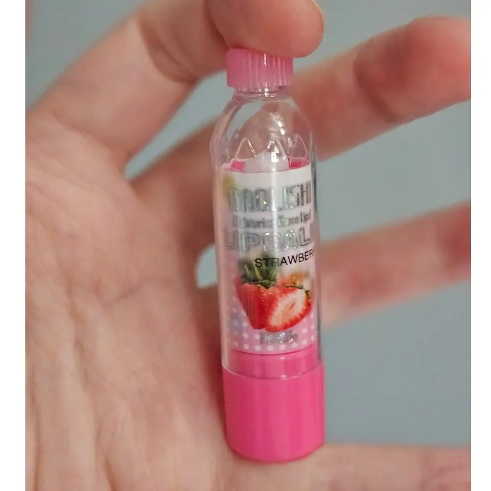 Baolishi Strawberry Lip Balm Mini Soda Bottle Kawaii Asian Beauty NEW